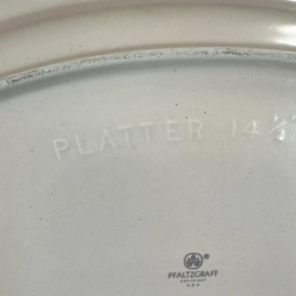 Pfaltzgraff Remembrance Oval Serving Platter 14.6
